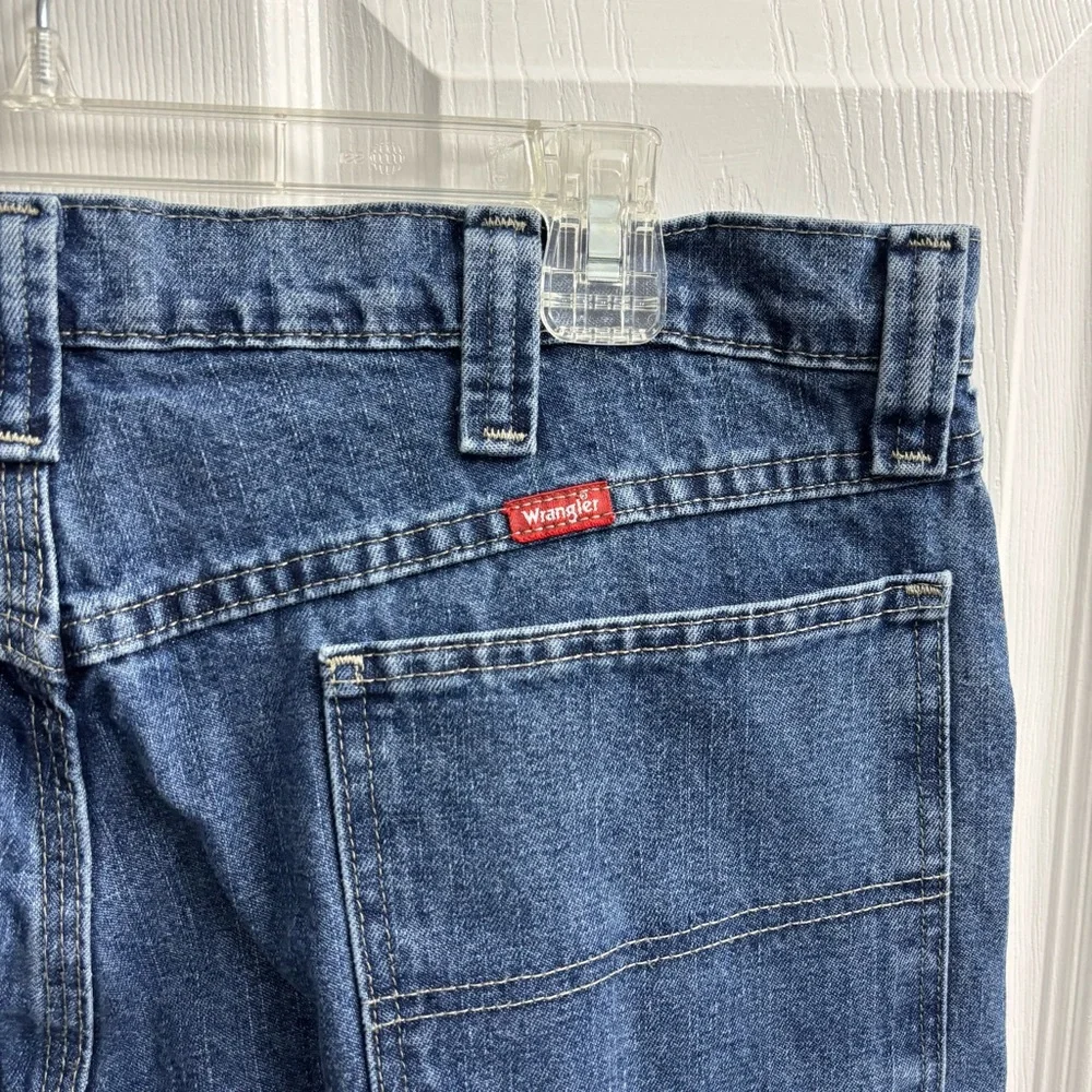 Wrangler Fleece Lined Carpenter Jeans Mens 34 x 32 Blue Denim Thick Cold Weather